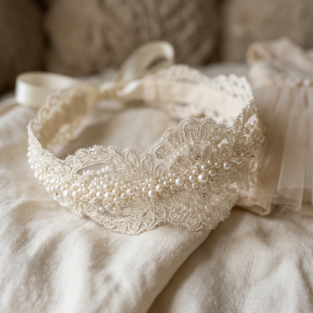 Corona floral delicada para niña de ceremonia